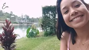 Naked traveler Latina gets fucked outdoors in Colombia