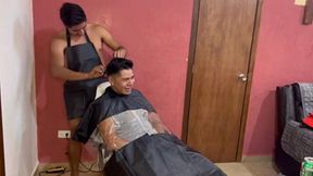 barber shop a domicilio despues de unas chelas follamos