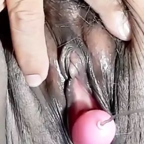 Masturbating My Hairy Pussy! It Feels so Good That I Had an Orgasm!