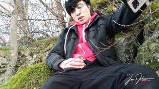 Jon Arteen's first time jacking off in public and getting destroyed