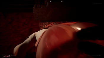 hentai fuck her on the couch in an abandoned mansion.