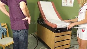 naughty nurse, charli shay, sucks patient s cock for semen sample charlishay.com long version with cumshot red