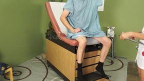 naughty nurse, charli shay, sucks patient s cock for semen sample charlishay.com long version with cumshot red