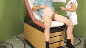 naughty nurse, charli shay, sucks patient s cock for semen sample charlishay.com long version with cumshot red