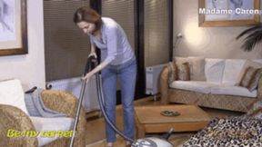 Madame Caren studio cleaning with special nozzle multi cam