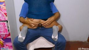 The pleasure ritual of a slut with a nice wet ass