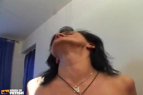 Chubby Guy Fucks Hard Mouth and Wet Pussy of a Tattooed MILF