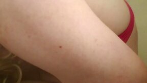 Sissy clair self sucking her limp clitty and juggs