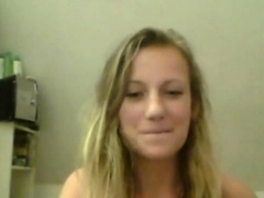 Blonde cutie on Skype