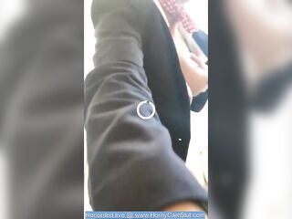 Flight attendant uses inflight wifi to webcam on HornyCamSlut.com