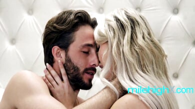 Curvy blonde Kayley Gunner gets caught in a passionate affair