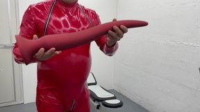 Big Red all in to my limit Deep inside me Anal dildo 64cm x 8cm