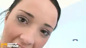 Two Brunette Teens Suck and Fuck Themselves with a Shared Toy