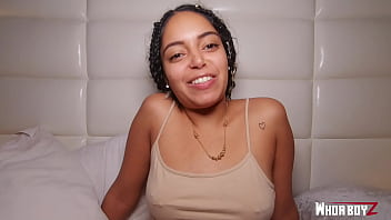 Big booty Latina slut takes big black cock for the first time