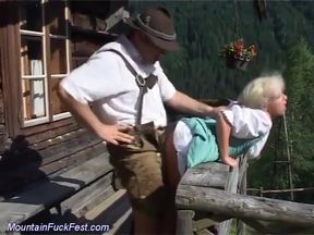 Blonde Getting Outdoor Fucking