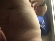 Masturbating in my basement stairwell