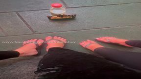 public feet in Times Square with PPP