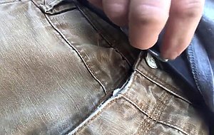 Showing my satin panties to a stranger outdoors