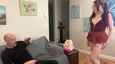 punishing step daughter for using dildo without me she gets a creampie