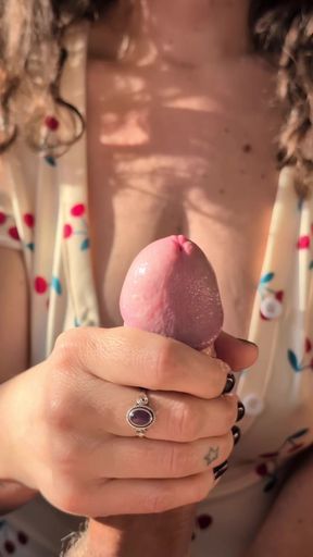 Hotwife dirty talking hand job