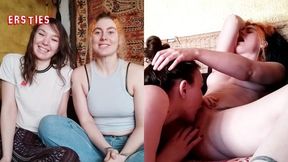 Zora and Innana's squirting lesbian pussy gets licked and fingered in Esties' Ersties video