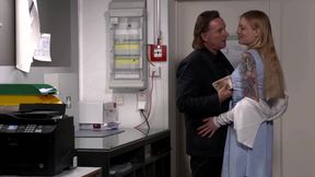 Caught by the Boss - as Punishment She Has to Blow Hard