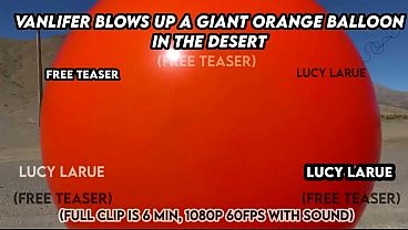 &quot_Vanlifer Blows Up A Giant Orange Balloon in the Desert&quot_