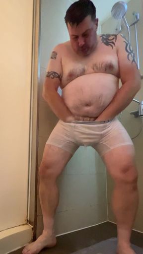 Wet White Clothes Shower One