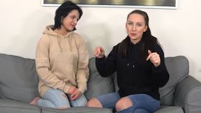 Bella &amp; Vanessa in a strip game of House of Cards