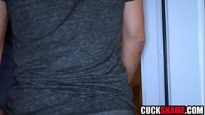Cuckold hubby helps wife hook up with big cock stud
