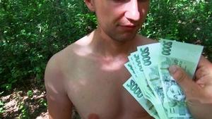 Czech Hunter - Muscle young twink bareback handjob outdoors