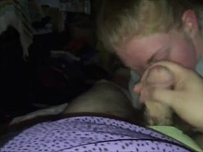 Getting head from a blonde slut from the Net