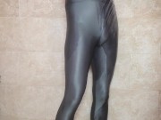 Spandex Boi Showering in Shiny Leggings