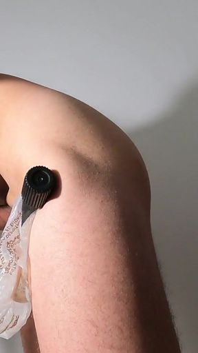 POV close-up while exercising with a hard cock (I end up cumming)   Clip 1