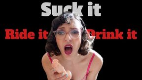Chastity Maintenance Day: He Sucks It, Rides It, Cums in the Cup, Drinks It Down
