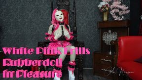 White Pink Frills Rubberdoll in Pleasure