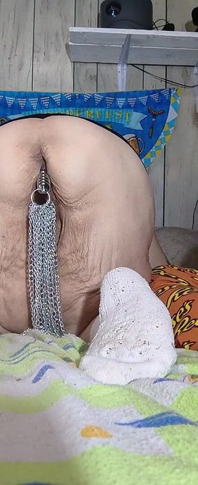 Spread That Ass Bitch I'm Putting a Toy in the Back Making Me Hard and Full in My Ball Sack
