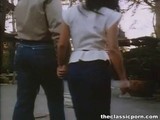 Adorable blond lady with curly hair and her Chinesse friend are having a threesome with a soldier