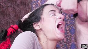 ”BDSM blowjob sub teen mouth ravaged”