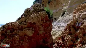 Latina OLDER WOMAN Lara Tinelli and Jordanne Kali go wild on the French beach in