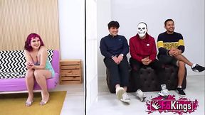 Redhead Mei and her SEXY BLIND DATE: She'_ll have to pick one guy to fuck!
