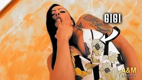 Beautiful busty girl surprises caregiver with big tit squirts