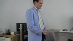 Dominant Boss Orders Foot Worship in Office