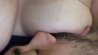 Drinking Sweet Breast milk while Fondling My Cock