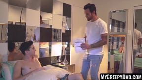 MyCreepyDad.com - Shy stepson's BBC deepthroat and ass-eating session with stepdad