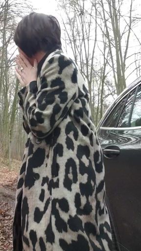 Julie naked in the forest