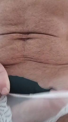 Trans CD Bra and Panties Cums Using Wand