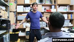 BoyPunish.com - Young perp's raw,hard punishment fucking by a big-cocked black guard