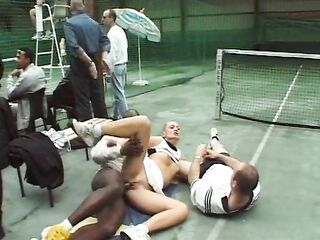 French Tennis Sweetheart Double Ir Screwed in three-some