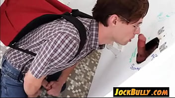 Sucking My Teacher&#039_s Cock at the Gloryhole-JockBully